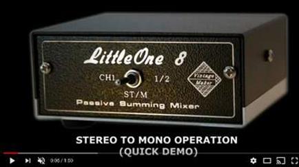 Vintage Maker - Stereo to mono function - signal routing from DAW to SUMMING BOX cubase
